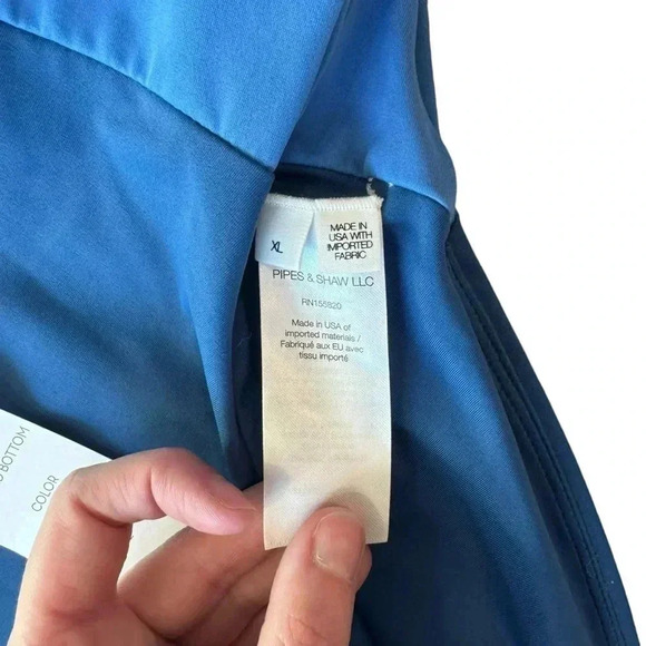 Veronica Beard Bikini Set Dyer Bikini Top & Ormond Bikini Bottom in Blue Marina - Picture 9 of 9